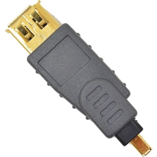 IEEE1394 adapter IEEE 1394 4Pin male to 6Pin female Firewire Connector Adapter IEEE-1394a Male to female 4-Pin to 6-Pin