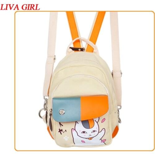 Anime Natsume Yuujinchou Canvas Mini Backpack Multifunctional Daypack Travel Messenger Chest Bag Treasure Chest Unisex Rucksack