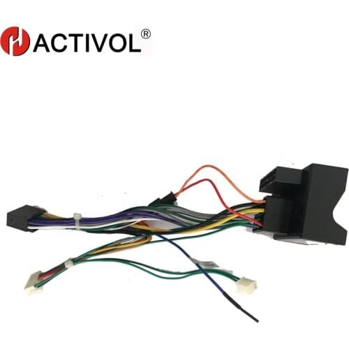 2 din Car Radio gps navi ISO Plug Power Adapter Wiring Harness for Volkswagen high trim ISO power harness For car dvd player