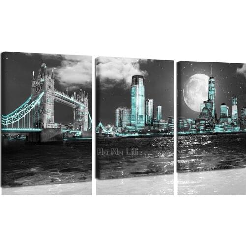 City Black And White New York Decor London Canvas Wall Art For Bedroom Home Art Prints