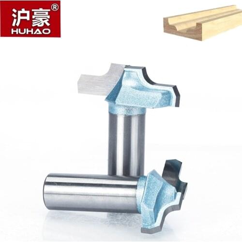HUHAO 1pc Shank 1/2" Woodworking R Bit Engraving Door Cabinet Engraving Tool Tungsten Carbide End Mill CNC Milling Cutter