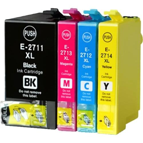 4 PK Compatible Ink Cartridge 27XL T2711 T2701 For Epson WF-3620 WF-3640 WF-7610 WF-7620 WF-7110 inkjet printer
