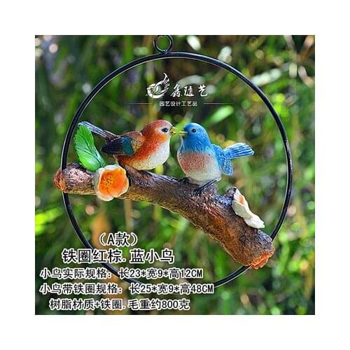 Parrot meter box decorative strap crafts bird Owl Pendant resin decoration potted model Statuette Animal crafts