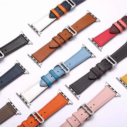 Eastar Colorful Leather loop for Apple Watch Band Series 6/SE/3/2/1 Sport Bracelet 42mm 38mm Strap for iwatch 4/5 Band 40mm 44mm