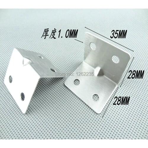 28*28*35mm stainless steel square bracket pure Angle code Angle iron fittings fixed frame layer board