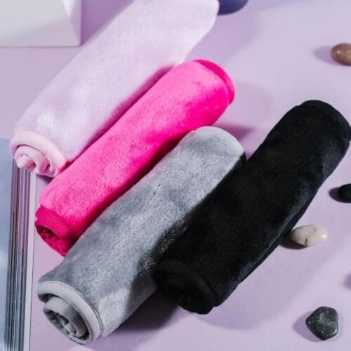 Microfiber flannel absorbent facial makeup remover towel beauty cleansing re-use 40*17cm