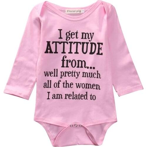 Pudcoco Cute Baby Girl Letters Print Long Sleeve Jumpsuit Bodysuit Cotton Clothes Sunsuit Outfit