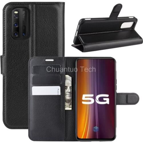 Fashion Wallet PU Leather Case Cover For Vivo IQOO 3 5G I1927 I1928 Flip Protective Phone Back Shell With Card Holders