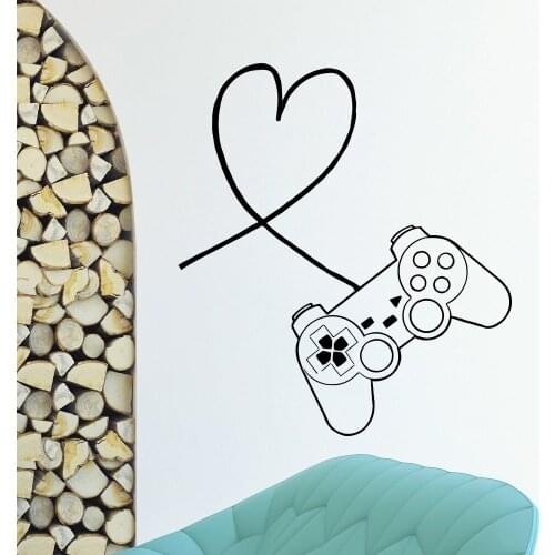 Gamer Wall Decal Video Game Play Room Decoration Wall Decals Game Controller Wall Sticker Boys Room Decor Game Play Poster AY754