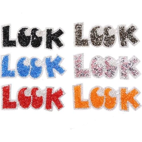 Patches for Clothing Iron on Patch Letter Patches Sequin Letters Applique 3D Handmade Beaded Parches