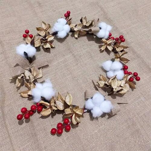 Natural Dry Kapok Flower Garland for Life Home Furnishing Wedding Decoration Shooting Props Free Shipping