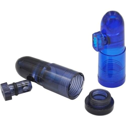 Acrylic Plastic Snuff Dispenser Snorter Bullet Rocket Shape Nasal Sniffer