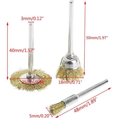 2021 NEW 9 Brass Brush Wire Wheel Brushes Die Grinder Rotary Electric Tool for Engraver