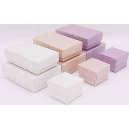 Solid Boxes Rings Display Box Colors Black/White/Light Purple/Yellow Other Sizes Cute Delicate Useful Jewelry Storage Packaging