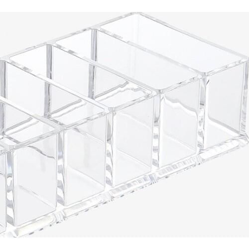 6/8 Grids Cosmetic Organizer Storage Box Screw Holder Transparent Practical Compartment Drawers Organizer for Dresser Storage