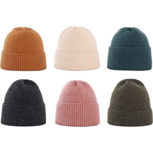 2021 Autumn and Winter Womens Knitted Street Casual Warm Couple Wool Beanie Hat