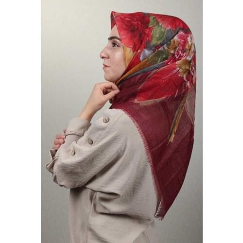 POLOİST SHİNE PATTERNED SILVERY LINEN SCARF-DESEN-22-RENK-08