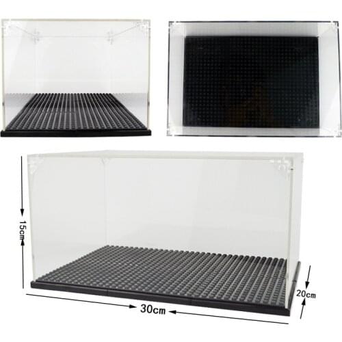 New 1/3 Steps Acrylic Dustproof Box/Case Building Block Collection Display/ShowCase Box Figures Bricks For Kids Toy Gifts