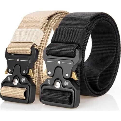 Q 120CM Army Tactical Belt Military Waist Strap Multifunctional 1Pcs Training Ceintures Cummerbunds Automatic Buckle Canvas