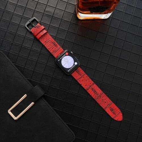 Pattern leather Metal Buckle bands for apple watch series 6 SE 5 4 3 2 1 38MM 42MM Strap Bracelet for Iwatch 4 40MM 44MM
