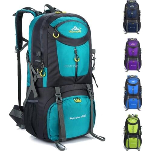 40 50 60L Outdoor Backpack Durable Hiking Trekking Mountaineering Bags Waterproof Camping Climbing Fishing Hunting Backpacks