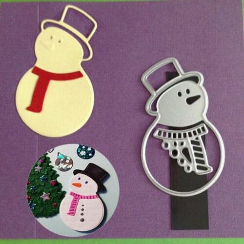 Merry Christmas Snowman Metal Cutting Dies Stencil Scrapbooking Album Decor Embossing Cards Making DIY Crafts
