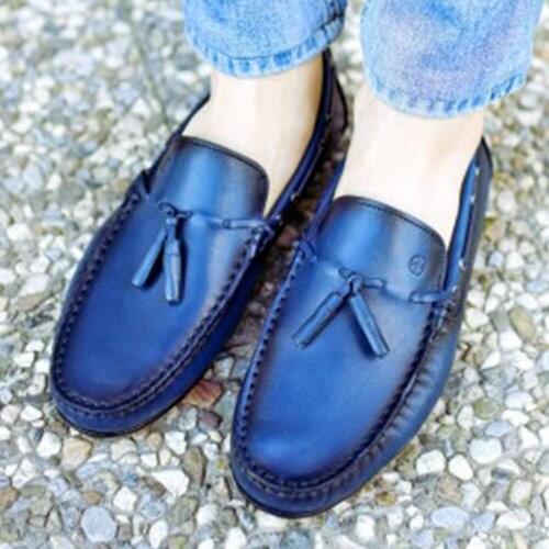 Tezcan Hakiki Deri 12222 Lacivert Deri Driver Tipi Türkiye'de Üretildi Özel Tasarım Şık Ayakkabı Tüm Gözler Üzerinizde Uygun