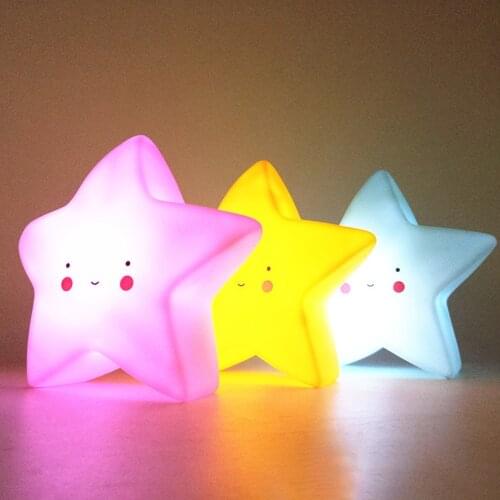 Baby Childrens Room Decoration LED night lamp Bed Cartoon Toy Bedroom Decoration Star shape light baby Childrens night light