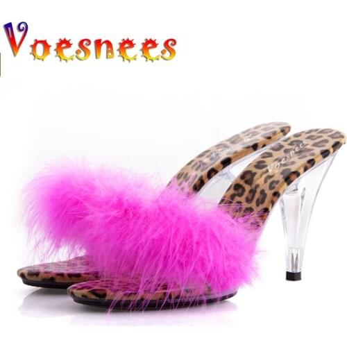 Voesnees Women Sandals Summer Slippers Shoes high Heels Sandals Fashion Rhinestone Summer Ladies Shoes New Large size 35-42