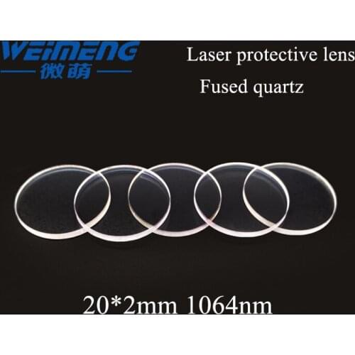 Weimeng 10 pieces/bag 20*2mm 1064nm AR double-coated Laser lens cutting machine window mirror protective lens for laser machine