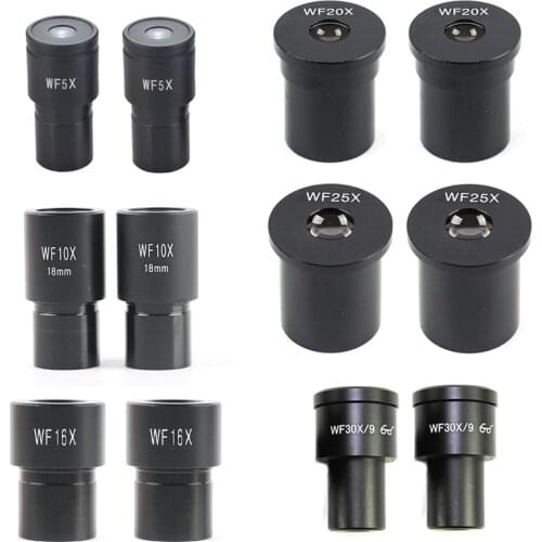 WF5X 10X 16X 20X 25X 30X Wide-angle Eyepiece For Biological Stereo Microscope Mounting 23.2mm Optical Glass High Eyepiont