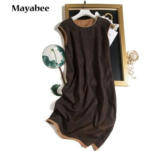 Heavy Fragrant Cloud Yarn Double-Sided Vest Woman Dress 2021 Summer New Comfortable Sleeveless Silk
