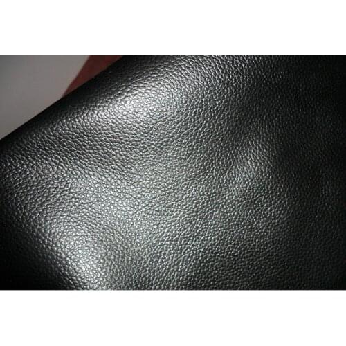 1.0mm thick First layer real leather / black small embossed genuine yellow leather/ high quality cow leather/ free shipping