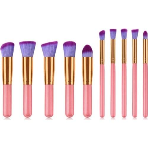 10Pcs Makeup Brush Sets Tools Cosmetic Brush Foundation Eyeshadow Eyeliner Lip Powder Brush Maquillage