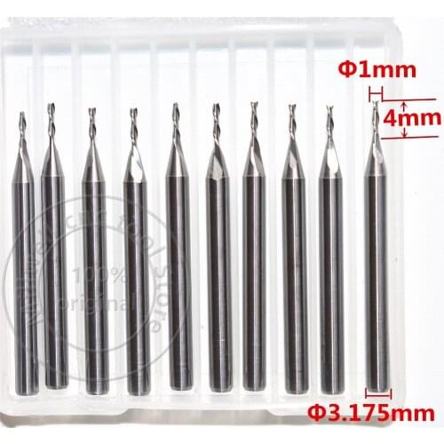 3.175mm*1.0mm*4mm,Freeshipping,CNC wood tools,carbide End Mill,woodworking insert router bit,Tungsten milling ,MDF,PVC,Acrylic