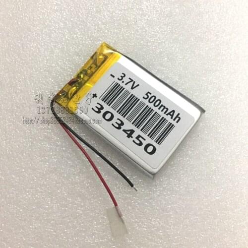 3.7V 500mAh polymer lithium battery ultra-thin MP3 speaker navigation recorder 303450