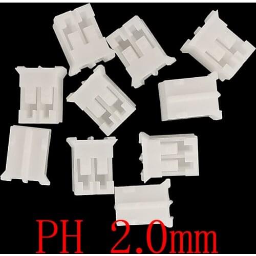 50Pcs PH 2.0mm 2Pin Plastic Housing Female Socket Shell Terminal Connector for PCB/Eelectronic Circuit jst PH 2P Cable etc