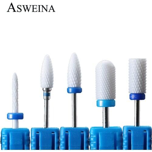 6pcs Nail Drill Bit Diamond Milling Cutters for Manicure Ceramic Rotary Files Bits Electric Pedicure Burr Cuticle Remove Tools