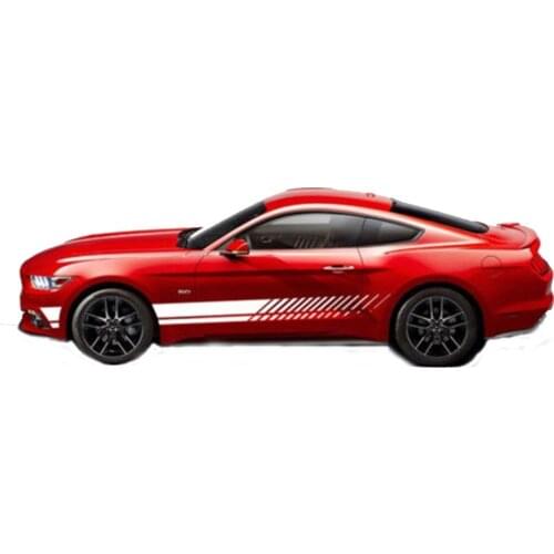 Car Sticker Body Waist Line Sticker Decorative Universal Side Skirt Stripe Body Car Sticker Pull Flower Three Color Optional