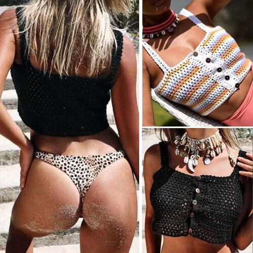 One Piece Bikini Hand Woven Swimsuit Beach Hollow Out Bikini Swimsuit Top Crochet Top