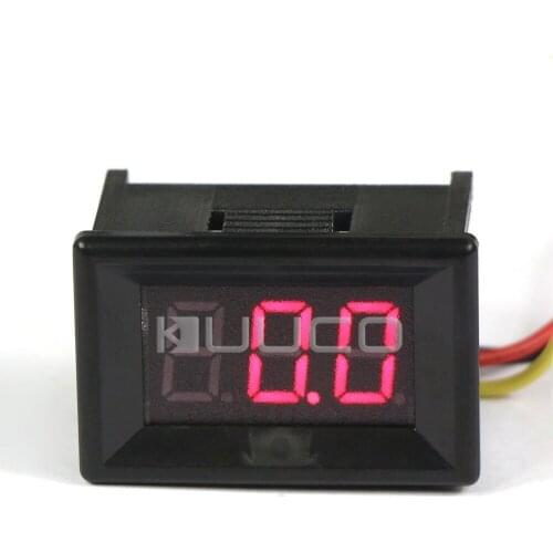 DC 0~100V Digital Voltmeter 0.36" Red LED Display Voltage Meter DC 12V 24V Volt Meter for Car/ Motorcycle/ Battery/ E-bike