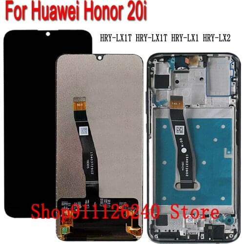 6.21" Tested Display for HUAWEI Honor 20I LCD Touch Screen with Frame For Honor20i LCD Screen HRY-LX1T LX1 LX2 Assembly Module