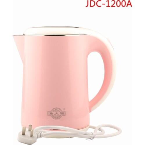 JDC-1200A 1.2L Safety Auto-Off Function Electric Kettle 304 Stainless Steel Quick Heating Kettles Pink