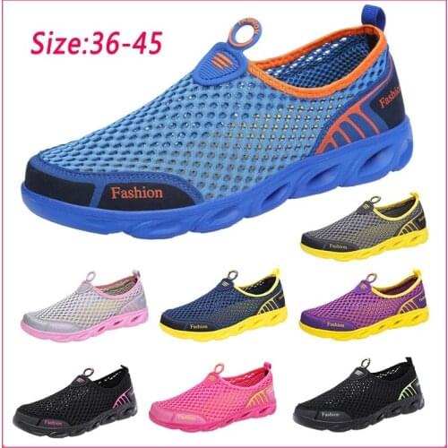Pofulove Summer Shoes Fashion Designer Casual Shoes Couple Men Sneakers Women Shoes Outdoor Walking Mesh Sneakers Zapatos 36-45