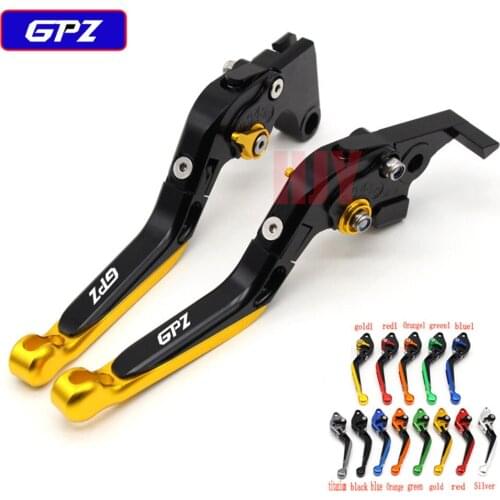 !Logo(GPZ) For Kawasaki GPZ 1000RX GPZ1000RX 1995-1998 CNC Adjustable Folding Extendable Motorcycle Brake Clutch Levers