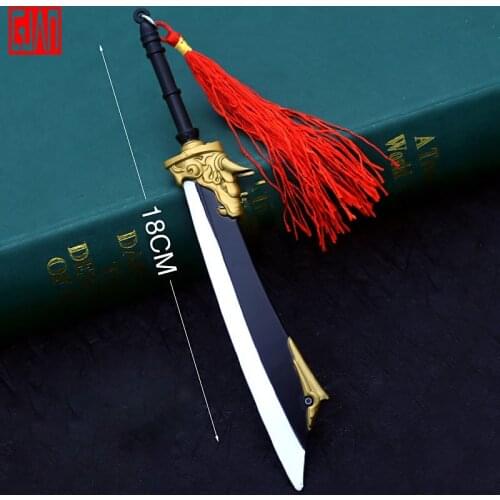 Alloy Sword Model Animation Magic Road Surrounding Nie Mingjue Big Sword Domineering Alloy Weapon Keychain Cosplay Pendant
