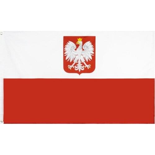 3 x 5 FT Poland Wall Flag White Eagle Bird National Game Banner Outdoor indoor Christmas Home Decor Wedding Thanksgiving Day