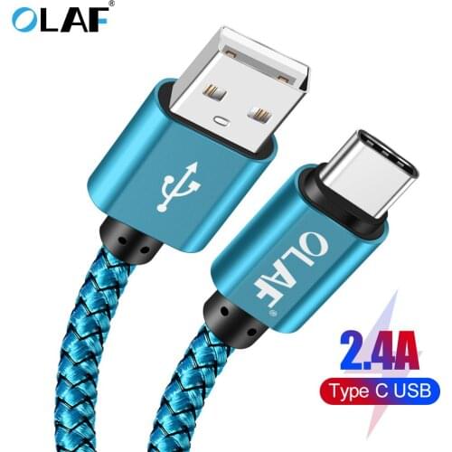 OLAF USB-C USB Type C Cable 3m 2m 5v 2.4A Fast Charging cable for samsung s9 s8 note 8 9 huawei xiaomi mi6 mi 8 oneplus Type-c