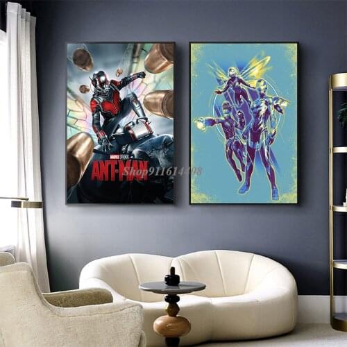 Ant-Man Marvel Movie Posters Avengers Wall Art Prints Canvas Art Wall Pictures for Living Room Home Decor Canvas Paintings Anime