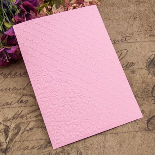Flower Texture Embossing folders Plastic Embossing Folder For Scrapbooking DIY Photo Album Card